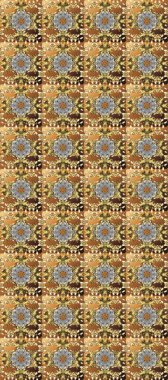 Kahverengi ve bej renklerde, altın elementlerle birlikte raster deseni. Tasarım için Damask deseni.