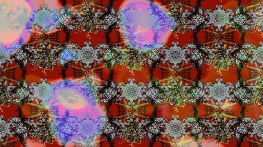 Küçük renkli çiçekler. Moda baskıları için zarif bir şablon. Robot resim. Motley illüstrasyonu. Küçük çiçekte güzel bir desen. Çiçekli yaz çiçekleri.