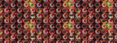 Çiçekler suluboya eskiz deseni. Raster Stili kumaş deseni.