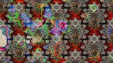 Raster çiçek desenleri çiziyor. Vadinin gri ve nötr renklerinde çiçekleri.