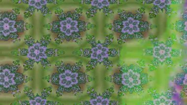Renkli unsurlarla hareketli arka plan görüntüleri. Çiçekler. Eski model. Bayrak tarzı. Video kaydı. Şablon. Döngü. Kusursuz..