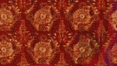 Renkli unsurlarla hareketli arka plan görüntüleri. Çiçekler. Eski model. Bayrak tarzı. Video kaydı. Şablon. Döngü. Kusursuz..