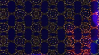 Renkli unsurlarla hareketli arka plan görüntüleri. Çiçekler. Eski model. Bayrak tarzı. Video kaydı. Şablon. Döngü. Kusursuz..