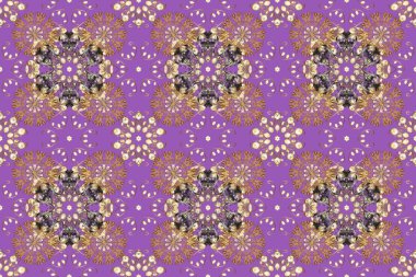 Doğulu stil, altın elementlerle bej ve menekşe renklerinde altın desenli arabesk yapar. Raster altın desen. Kusursuz kıvırcık saçlar..