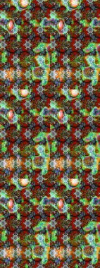 Sevimli çiçek raster deseni. Yeşil ve kahverengi renkli çiçekler. Sketch Colour Spring Theme eskiz kalıbı. Düz Çiçek Elementleri Tasarımı.