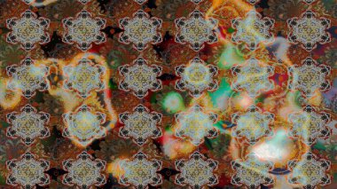 Renkli Yaz Temalı eskiz kalıbı. Sevimli çiçek raster deseni. Modaya uygun kumaş deseni. Düz Çiçek Elementleri Tasarımı.