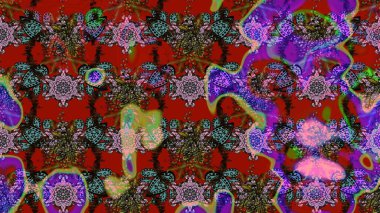 Tekrar eden çiçek arkaplanı, zarif kahverengi ve kırmızı çiçek duvar kağıdı. Kahverengi ve kırmızı renkler üzerine çiçek desenli çizimler, el yapımı papatyalar, papatyalar..