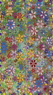 Yeşil ve nötr renklerde. Anti-stres için soyut örnek sayfası. Raster illüstrasyonu.