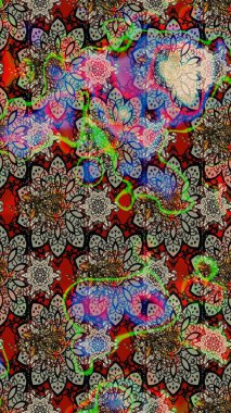 Çiçekli karalama şeklinde Raster çiçek deseni. Gri ve nötr renkte çiçekler. Yumuşak, yaz çiçekli arka plan.