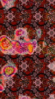 Kahverengi renkli çiçekler. Raster düz çiçek çizim deseni. Tasarım hediye paketi, tebrik kartları, posterler ve afiş tasarımı.