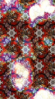 Manzaralı çiçek deseni. Üst manzara, yumuşak nötr ve kahverengi renk tarzı. Çiçek kompozisyonu, el boyası, hassas şablon. Sevgililer günü ve tebrik kartı konsepti için şık bir davet.