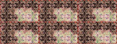 Raster Güzel kumaş deseni. Raster suluboya çiçek deseni, narin çiçekler, kahverengi ve bej çiçekler, tebrik kartı şablonu..