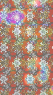 Renkli Yaz Temalı eskiz kalıbı. Modaya uygun kumaş deseni. Sevimli çiçek raster deseni. Düz Çiçek Elementleri Tasarımı.