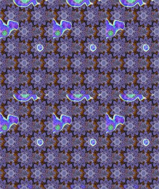 Klasik çiçek tasarımı elementleri. Raster illüstrasyonu. Menekşe renginde mor kıvırcık çiçekler.