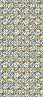 Tarafsız, bej ve mavi renklerde altın elementlerle kusursuz klasik desen. Noel, kar tanesi, yeni yıl 2019.