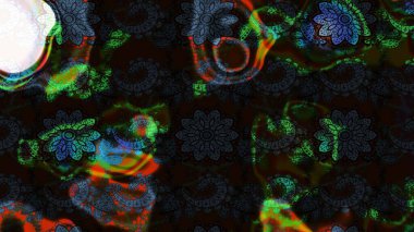 Vadinin çiçekleri siyah ve gri renklerde. Raster çiçek desenleri çiziyor..