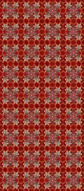 Kusursuz altın desen. Raster oryantal süs. Altın elementlerle kırmızı, kahverengi ve gri renklerde kusursuz desen.