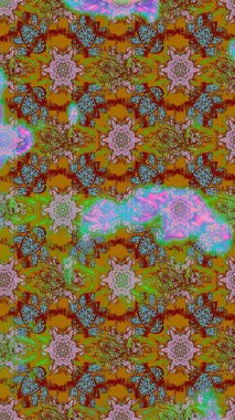 Zarif, parlak ve eskiz kahverengi ve yeşil çiçek desenli tasarım. Sabıka baskıları, bebek kıyafetleri, duvar kâğıtları, paket kutuları vb..