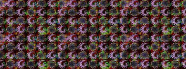 Güzel, parlak, pürüzsüz kumaş, tuval. Kıvırcık, parlak örgü. Desen, çizim, çiçek sınırı. Eski moda arka plan. Çiçek çelengi. Raster illüstrasyonu.