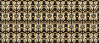 Oriental raster klasik gri, kahverengi, bej ve altın desenli. Kusursuz soyut bir arkaplan. Raster illüstrasyonu.