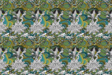 Çiçekli karalama şeklinde Raster çiçek deseni. Hoş renklerde çiçekler. Nazik, narin çiçek arkaplanı.