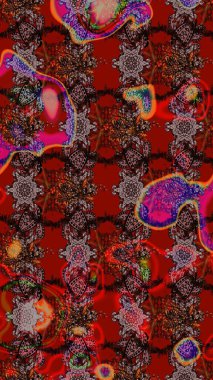 Kızılderili desenli desenli desenli şal deseni. Tekstil, tebrik kartı, boyama kitabı, telefon kılıfı baskısı için kullanılabilir. Etnik Mandala süsü. Raster Henna dövme stili.