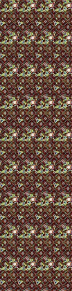 El çizimi çiçekli soyut çizim kalıbı. Raster illüstrasyonu. Kahverengi ve gri renkte çiçekler.