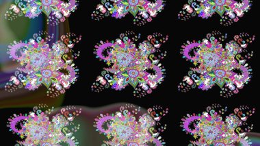 Raster illüstrasyonu. Flower eskiz arka planı. Şatafatlı bahar bahçesi dokusu. Çiçek deseni.