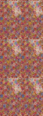 Modaya uygun kumaş deseni. Raster illüstrasyonu. Kusursuz Tony kumaş deseni. Küçük çiçekte sevimli çiçek deseni var..