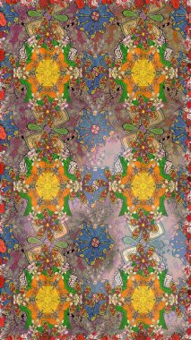 Güzel çiçek deseni. Kahverengi renkli çiçekler. Renkli Bahar Teması eskiz kalıbı. Düz Çiçek Elementleri Tasarımı.