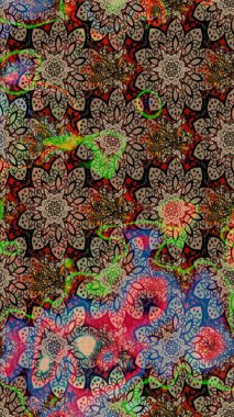 Kahverengi ve bej renkli çiçekler. Elle boyanmış suluboya resim çizimi çiçekler ve bitkiler.