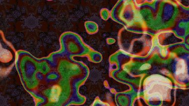 Kahverengi ve yeşil renkli çiçekler. Elle boyanmış suluboya resim çizimi çiçekler ve bitkiler.