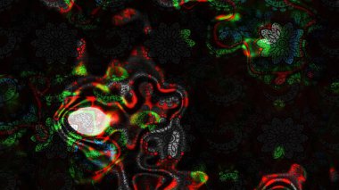 Gri ve siyah renkli çiçekler. Sevimli çiçek raster deseni. Düz Çiçek Elementleri Tasarımı. Renkli Bahar Teması çizim şablonu.