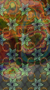 Raster illüstrasyonu. Eski usul küçük çiçekli şirin bir eskiz deseni. Kumaş, duvar kağıdı ve kağıt üzerine baskı yapmak için gelişen arka plan. Moda arka planında parlak buketler.