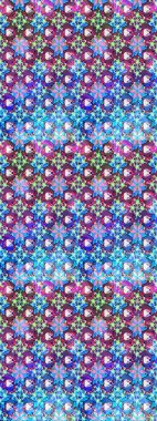 Küçük çiçekteki sevimli çiçek deseni. Mavi ve mor renkte çiçekler.