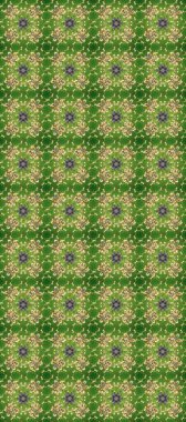 Kusursuz klasik raster altın desenli. Geleneksel oryantasyon süsü. Raster illüstrasyonu. Yeşil, nötr ve bej renklerde altın elementlerle kusursuz desen. Klasik vintage arkaplan.