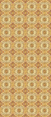 Altın karalama fantezi yapraklarından Raster soyut çiçek çelengi ve bej, kahverengi ve sarı renkli bir çiçek. El yapımı dekoratif çerçeve, albüm kapağı, tebrik kartı, klasik Art deco tarzı.