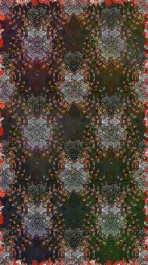 Şatafatlı bahar bahçesi dokusu. Raster illüstrasyonu. Çiçeksiz arka plan. Çiçek deseni.