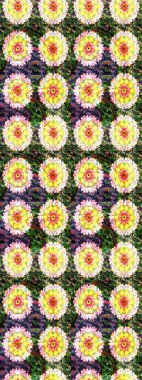 Çiçek desenli raster, sarı ve yeşil çizgi grafik desenli soyut raster arkaplan. Modern stil dokusu.