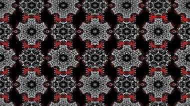 Vadinin çiçekleri siyah ve gri renklerde. Çiçeksel çizim kalıbının çizimi.