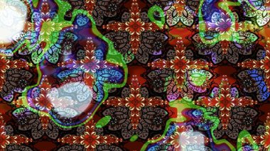 Raster Güzel kumaş deseni. Raster suluboya deseni, narin çiçekler, kahverengi ve siyah çiçekler, tebrik kartı şablonu..