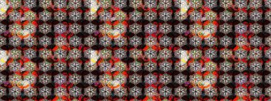 Tropik çiçekler. Gömlek, arka plan modelini çiz. Siyah ve kahverengi renkte çiçekler.