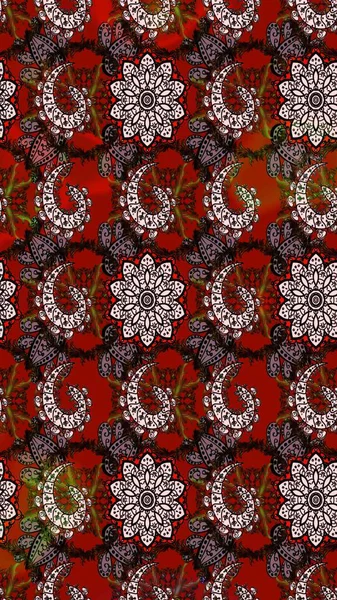 Kahverengi ve kırmızı renkte çiçekli çiçek deseni. Suluboya tarzında kahverengi ve kırmızı renkte çiçekler.