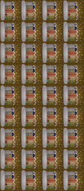 Kartpostallar, duvar kağıtları ya da tatil tasarımı için dekoratif, pürüzsüz desen. Şenlikli konfeti geçmişi olan eski Avrupa konak evlerinin renkli bir çizimi.