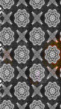 Düz Çiçek Elementleri Tasarımı. Renkli Bahar Teması eskiz kalıbı. Güzel kumaş deseni. Çiçek desenli çizim. Raster illüstrasyonu. Asya tekstil tarzında.