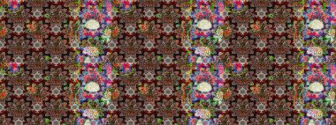 Nazik romantik baskı. Tatil havası. Bahar mevsimi. Raster güzel bir çiçek deseni çiziyor..