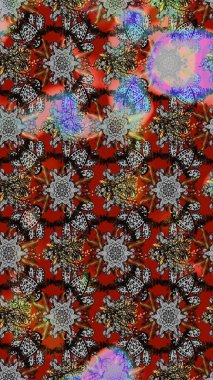 Bright floral collage blossom flowers gray and brown. Amazing collage paradise style for floral design. Blossom lilies sketch background.