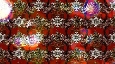 Raster illüstrasyonu. Çizim çiçek deseni duvar kâğıdı olarak kullanılabilir. Kahverengi ve kırmızı renkte çiçekler.