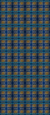 Çiçek izi. Çiçekler suluboya tarzında kahverengi ve mavi renklerde. Suluboya kusursuz desen.