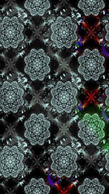 Suluboya, elle çizilmiş. Raster - stok. Vadinin çiçekleri siyah renklerde. Taslak arkaplan deseni.